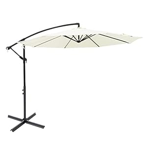 Helios&Hestia 300 cm groot vrijdragende parasol, zweefparasol, bananenscherm, terrasparasol, tafelscherm, tuinscherm…