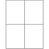 4 Labels per Sheet 400 White Blank Quarter Sheet Self Adhesive Shipping Labels