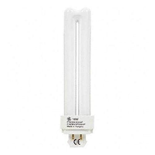 GE CFL Double Biax Light Bulbs, Linear Tube Lights, 18 Watt, G24Q-2 Base (10 Pack)