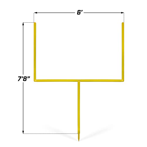 GoSports 8 ft PRO Kick Challenge Field Goal Post Set with 2 Footballs and Kicking Tee - Life Sized Backyard Field Goal for Kids & Adults by GoSports - Image 5