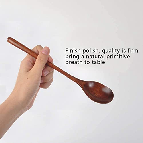 Cucharas de madera para sopa antiadherentes y palillos de teca juego de 6 5