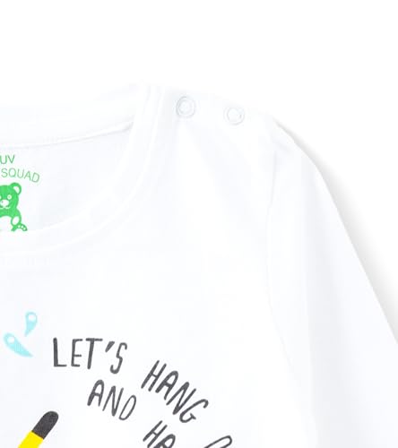 Image of YUV Infant Boys 100% Cotton Regular Fit Full Sleeve Printed T-Shirts, Pack of 5