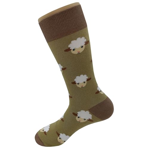 Bahaha Sheep Dress Socks Funny Novelty Crazy Fun Design Men Size 8-12 Cotton Casual Crew Colorful Funky Fancy Socks Gift for Men3