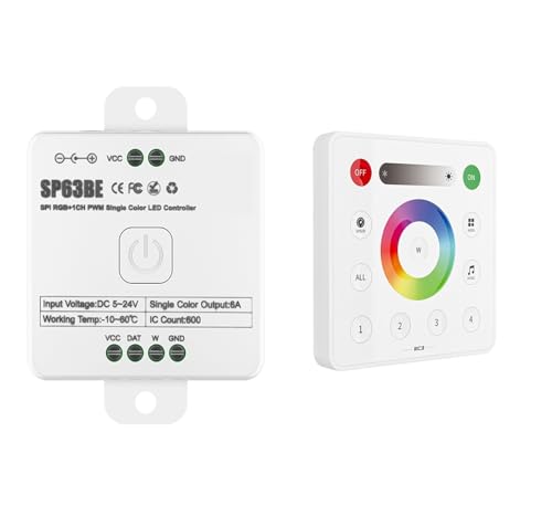Télécommande tactile LED murale RC1-RC4 PWM pour contrôleur SP63BE de rubans LED
