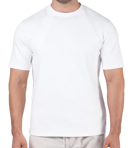 Fioboc Mens T-Shirts - Crew Neck Short Sleeve T-Shirts for Men Performance Cotton Blend Summer Casual Stylish Tee2