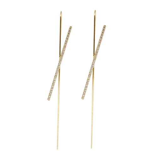 Boucles d'oreilles clip diagonal pour oreilles non percées en haut