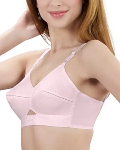 Image of Brida Women's Cotton Round Stitch Bra - Minimizer Saree Bra - Plus Size, Full Coverage, Non-Padded, Wireless,Double Layer Support for Heavy Bust - Kavya xtrasoft