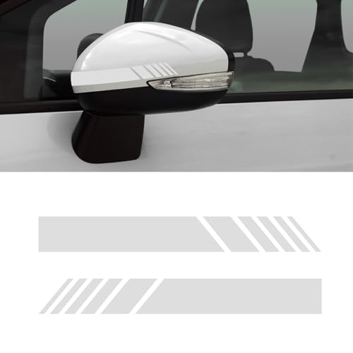 deemars 2PCS Adesivi Retrovisori per Automobili, Lato Auto Specchio Riflettente Decalcomio, Universal Anti-colirayrayde Advertencia Automotriz para la Mayoría de los Vehículos (Blanco)