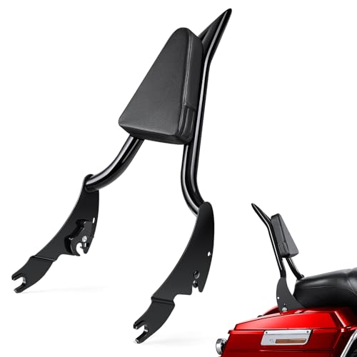 Benlari Sissy Bar Backrest, 26' Integrated Passenger Backrest, Quick Release Detachable Sissy Bar Fit for Harley Davidson Touring Street Glide Road Glide Road King Electra Glide 2009-2024, Black