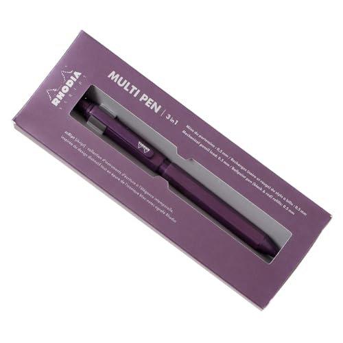 Rhodia multipen scRipt 3-en-1 rechargeable aubergine 9309C