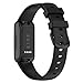 PANDA BOBO for Fitbit Inspire 3 Bands Women Men, Soft Silicone Adjustable Wristband Replacement Sport Straps Compatible with Fitbit Inspire 3 Fitness Tracker (Black, Small)