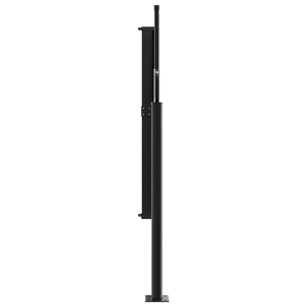 IKAYAA Toldo Lateral Retráctil, Pantalla Enrollable Mampara de Privacidad, Protector Solar a Prueba de Viento, para Balcón, Jardin, 100 x 500 cm Verde Oscuro