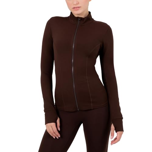 Image of YITTY Active Women's Ultraluxe Full Zip Jacket, Athleisure, 4-Way-Stretch, Thumbholes