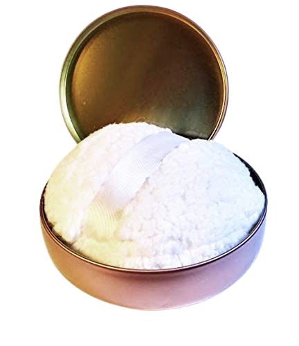 Large Gift Set - Patchouli Scented Silk Dusting Powder in a Gift Tin with Powder Puff