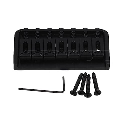 Electric Guitar Bridge Replacement 83mm Length Fixed Bridge for 7 String Electric Guitar Replacement Black