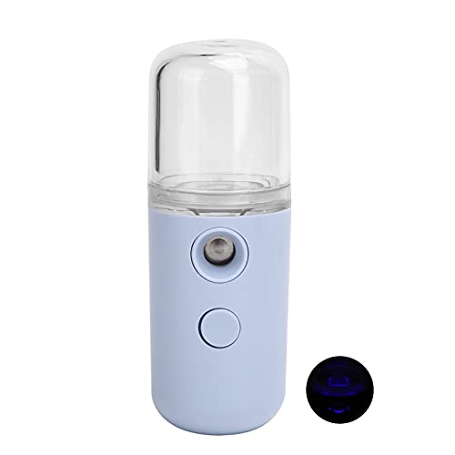LUCKDANO Rociador de Niebla Facial Rociador de Niebla Facial Recargable de Mano - Humidificador Humectante Portátil para Hidratación en Cualquier Momento y en Cualquier Lugar (morado claro)