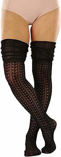 Image of ToBeInStyle Women's Over The Knee Knit Thigh High Warm Socks