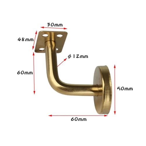 Support de rampe d'escalier robuste avec fixation murale renforcée en inox durable, x5