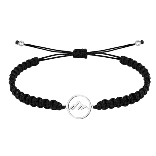Pulsera Hilo Destino con Simbolos de acero inoxidable, amuletos de proteccion y...