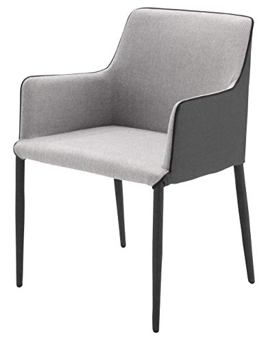 あずま工芸 ダイニングチェア グレー 幅54.5×奥行き58×高さ76cm 座面高43cm SERIO アームチェア TDC-9845