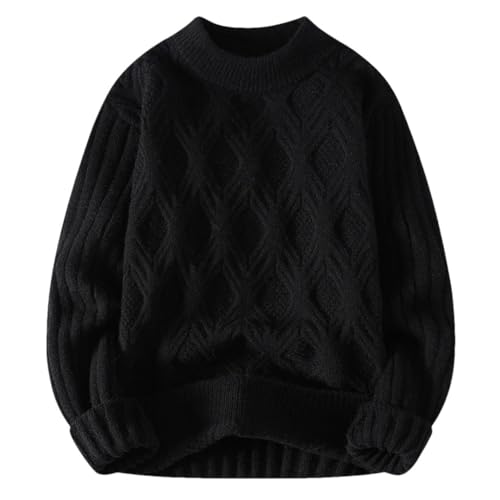 Men Knitting O Neck Pullovers Warm Solid Sweater