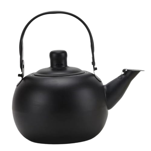 NonMiFyR Tetera de Acero Inoxidable con Filtro, Ideal para Exteriores, Regalos de Inauguración de Casa, Estufas, Hervidores de Agua, de Cocina, Ca, 1L Negro, Individual