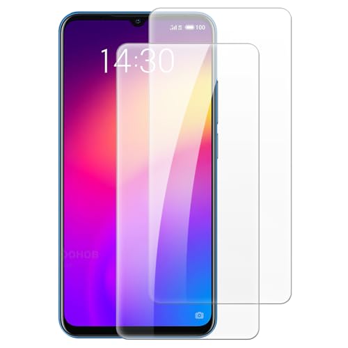 Shantime [2 piezas Protector Pantalla Cristal Templado Compatible con Meizu Note 9 (6.2 pulgadas), HD Claro Antirrayas Sin Burbujas