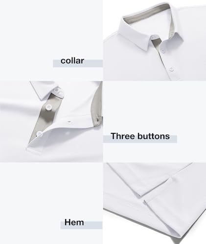 ZITY Mens Golf Polo Shirts Short Sleeve Quickly Dry Performance Collared Polo Tennis Casual Shirt for Men3