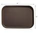 New Star Foodservice Restaurant Grade Non-Slip Tray, Plastic, Rubber Lined, Rectangular (Brown, 10-Inch x 14-Inch)