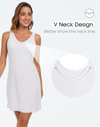 Image of MANCYFIT Full Slip for Women Slip Dress for Under Dress Seamless Hem Tank Top Underdress