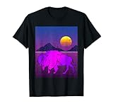 American Bison Retro Vaporwave Art Buffalo Gift