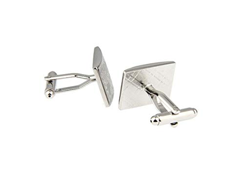 Set de Mancuernillas Daesar para Camisa Hombre Plata miniatura 2
