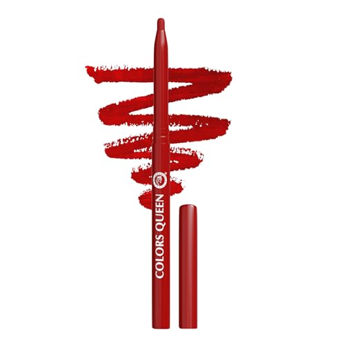 Colors Queen Extreme Color Kajal Pencil – 02 True Red, 0.4g | Smooth One Stroke Application with Ultra Creamy Texture | 16 Hrs Long Stay, Non Transfer, Smudge Proof & Waterproof Kajal for Women