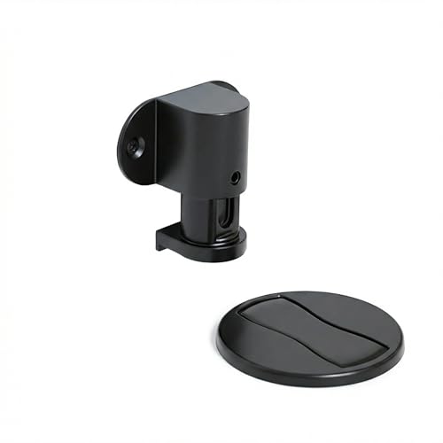 Wewemux マグネットドアストッパー 2個セット｜ドア下部対応 調整可能 磁石式ドアストップ、床固定タイプ ドアホルダー、穴あけ不要 接着式（ブラック）