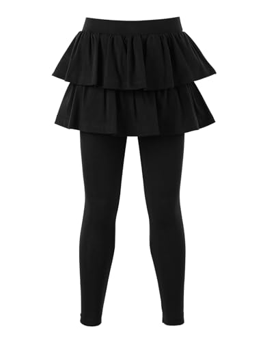 Girls School Uniform Pants Kids Clothes Ruffle Tutu Leggings with Skirt