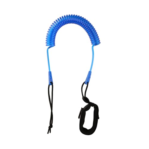Shurhome Coiled Paddle Board Leash Thick Legrope Strap Replacement Surfboard Leash Coiled Spring Leg Foot Rope Surfing Leash