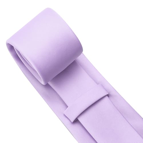 Image of KOOELLE Men's Ties Solid Pure Color Plain Neckties Formal Black Ties For Men