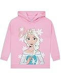 Disney Hoodie Kinder Frozen, ELSA Pullover Mädchen, Kapuzenpullover Kinder Eisprinzessin, ELSA Die Eisköniginkapuzenpullover Für Mädchen, Rosa 110