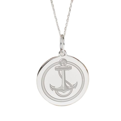 Collier ancre en argent sterling 925 par LKBEADS avec chaîne de 45.7 cm