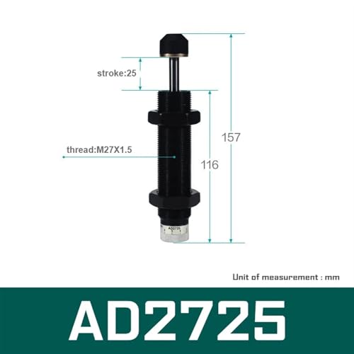 Amortisseur hydraulique AD2725 réglable à absorption de choc fluide