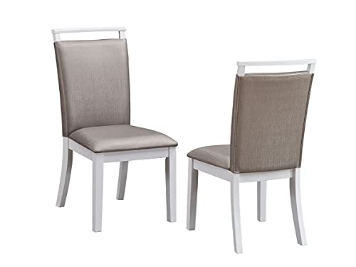 Kings Brand Furniture - Austin 7-Piece Wood Dining Room Set, Table & 6 Chairs, Gray/White