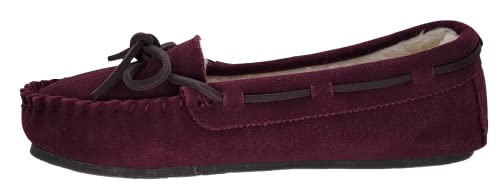 Clarks Women's Suede Moc Indoor and Outdoor Slipper (11 M US, Burgundy)3