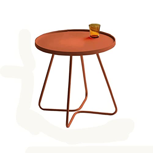 ZUMAHA Nuevo Mesa de Centro Redonda de Escritorio Suave, Mesa Auxiliar de Patio Simple y Estable, Mesa Auxiliar pequeña para Exteriores, Mesa de Aperitivos para terraza de jardín Mesa de sofá