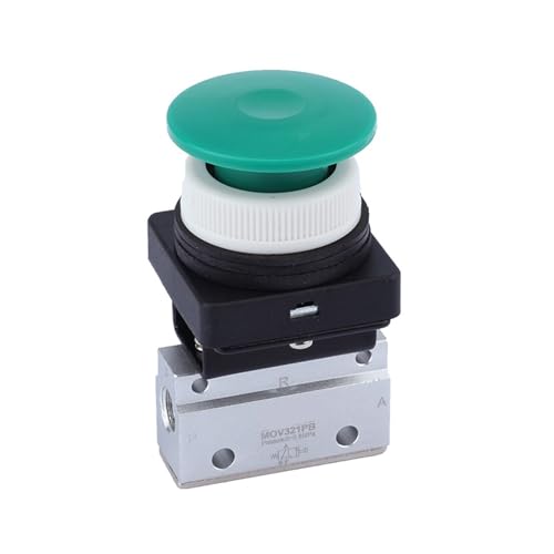 Válvula neumática de 3 vías 1/8 PT MOV-03A con botón mecánico 6