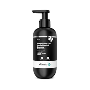 The Derma Co. Peptide- Stem Cell Hair Fall Control Shampoo | Paraben & Sulphate Free | Shampoo for Women & Men | Reduces hair fall and breakage | Improves Scalp health – 200 ml