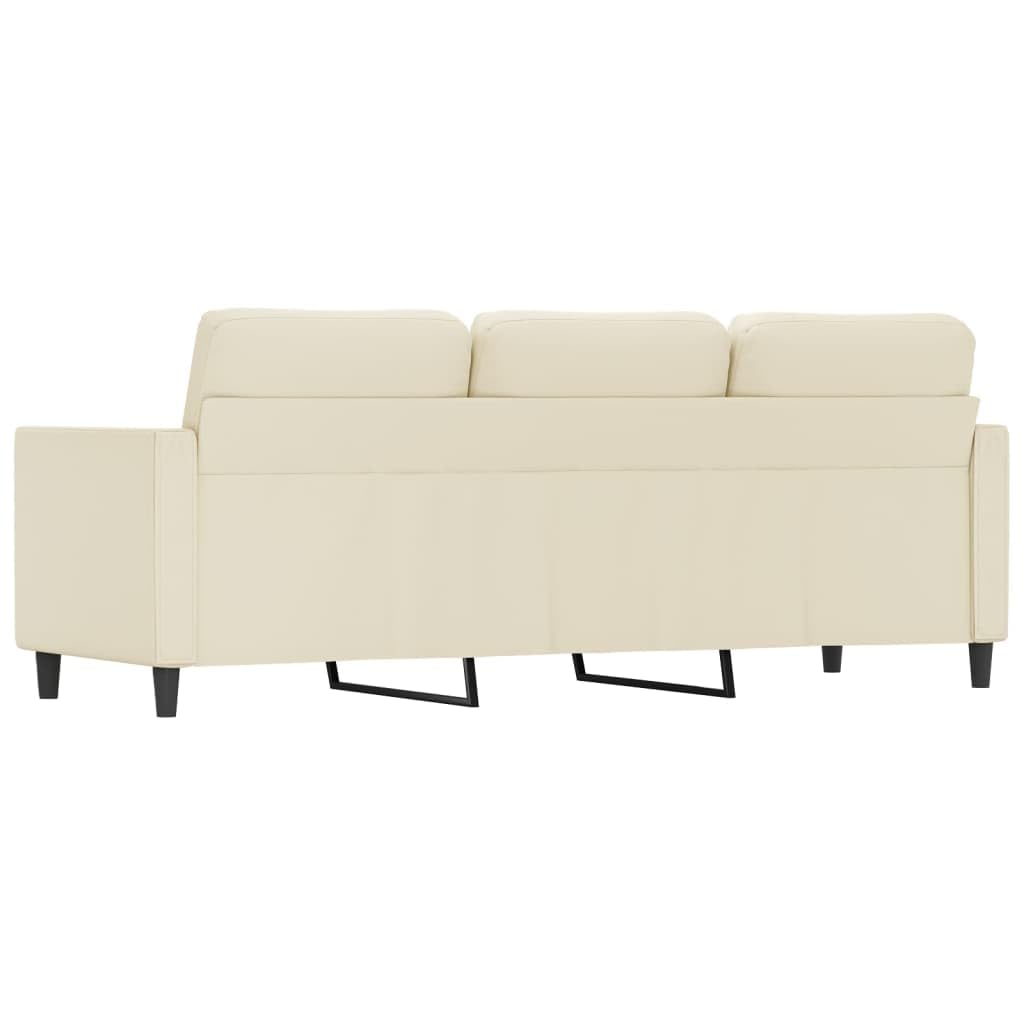 Homgoday Kremowa 3-osobowa sofa 180 cm sztuczna skóra, meble do wnętrz i na zewnątrz, wystrój domu, wyposażenie domu do wnętrz, sypialni, salonu, biura i