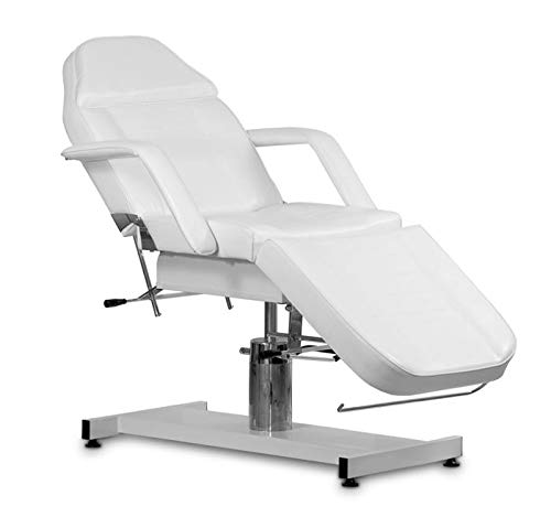 Activeshop Basic 210A - Mesa de masaje hidráulica de piel sintética (180 x 63 x 64-80 cm), color blanco