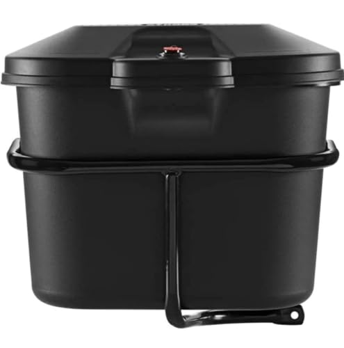 Image of SKYA STAR T-Frame Motorbike Luggage 100cc SideBox with Universal Fitment Clamps (Matt Black)