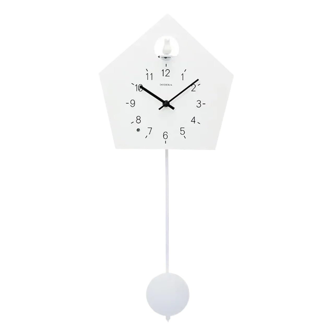 SNGUOQ Cuckoo Wall Clocks Minimalist Creative Silent Movement Children's Room Watch Home Decoration Gift For Bedroom Office(White)