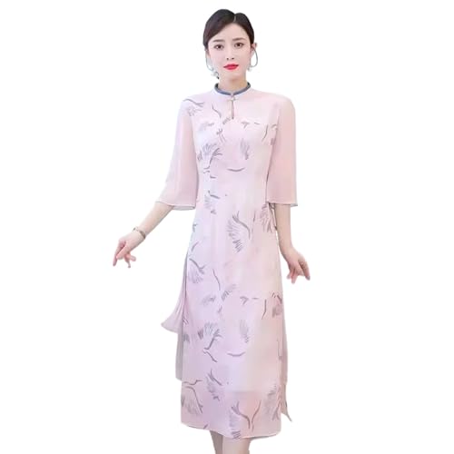 Robe d'été en mousseline Qipao légère pour rester fraîche et chic